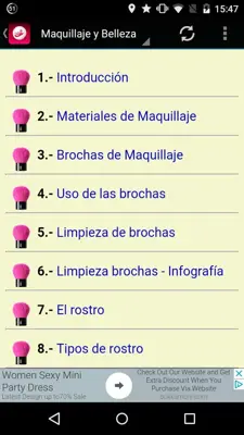 Maquillaje y Belleza android App screenshot 11